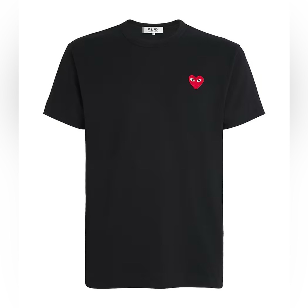 COMME DES GARÇONS PLAY Black Red Heart Patch T-shirt XL
